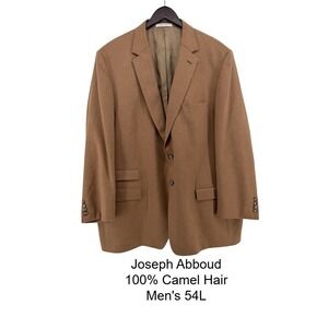Joseph Abboud 100% Camel Hair Blazer Mens 54L Made in Italy Lanificio Campore